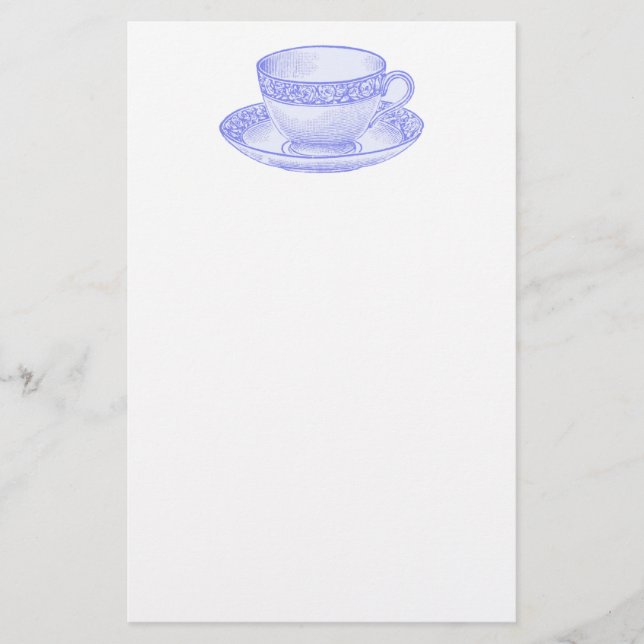 Purple Teacup Stationery (Front)