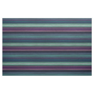 Purple Teal Blue Green Watercolor Stripes Pattern Fabric