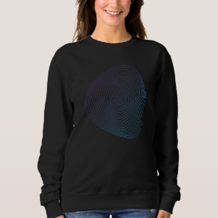 Purple Teal Rounded Triangle Ripple Wave Cool Geek Sweatshirt