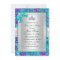 Purple Teal Shimmer Tiara Quinceanera Invitation