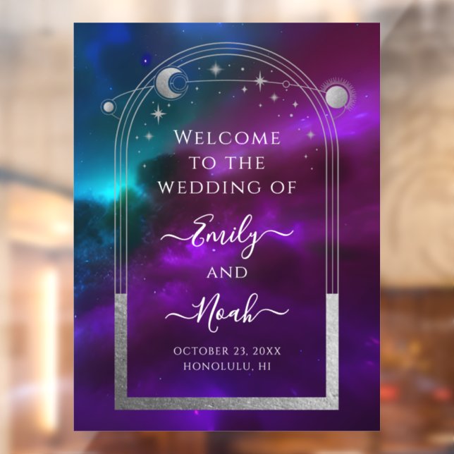 Purple Teal Silver Celestial Wedding Welcome (Sheet 2)