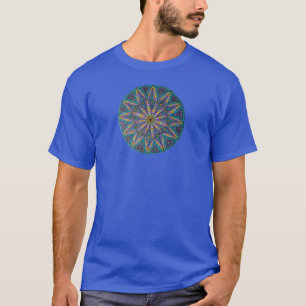 Purple/Teal Starburst Mandala T-shirt