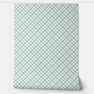 Purple Teal Stripes Retro Style Pattern Wallpaper