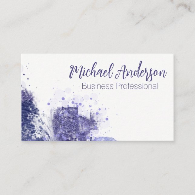 Purple Texture Background | Artistic Business Card (Front)