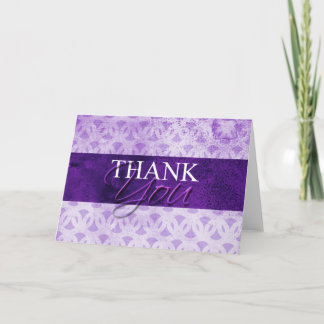 Purple Thank You Cards Artistic Blank Inside