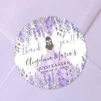 Purple Thank You Floral Quinceanera