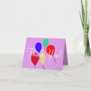 Purple Thank You Flying Birthday Balloons