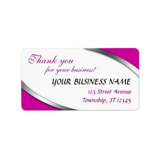 Purple "Thank you for your business" Address Label
