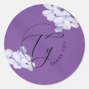 Purple Thank You sticker