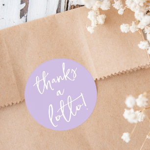 Purple Thanks a Lotto Sticker Lottery Ticket Favou