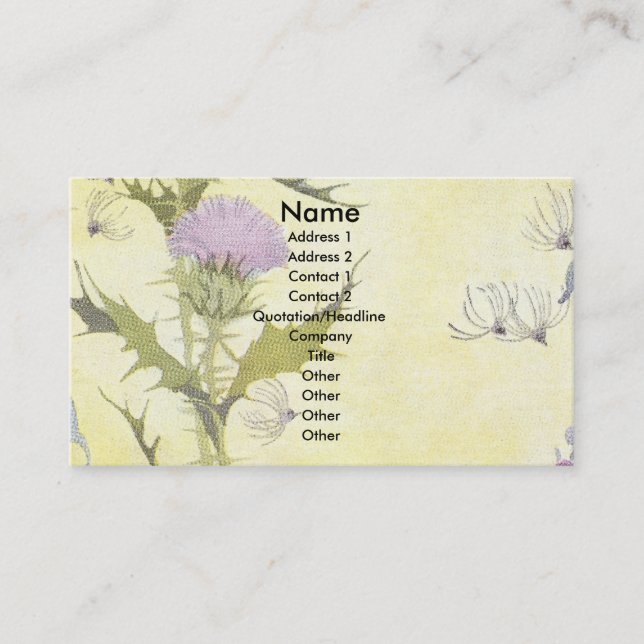Purple Thistle Business Card (Front)