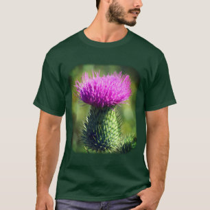 Purple Thistle Flower Nature T-Shirt