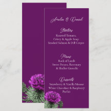 Purple Thistle Menu Card