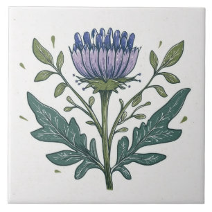 Purple Thistle Tile