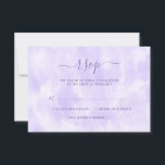 Purple Tie Dye Bat Mitzvah RSVP Card<br><div class="desc">Modern purple tie dye Bat Mitzvah RSVP response card.</div>