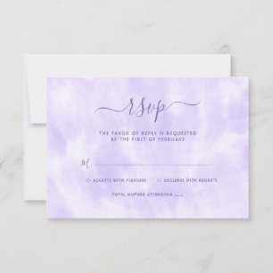 Purple Tie Dye Bat Mitzvah RSVP Card