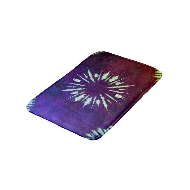 Purple Tie Dye Bath Mat (Angled)