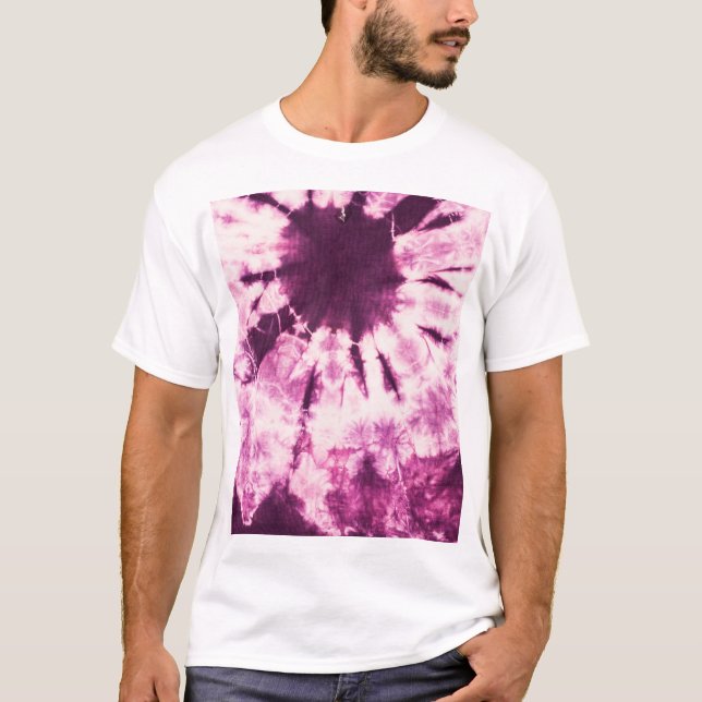 Purple Tie Dye Batik Texture T-Shirt (Front)