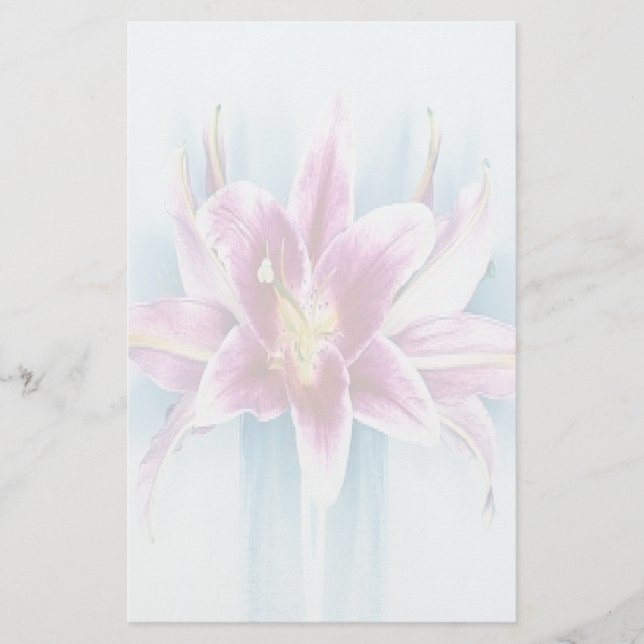 Purple Tiger Lilly Stationery (Front)