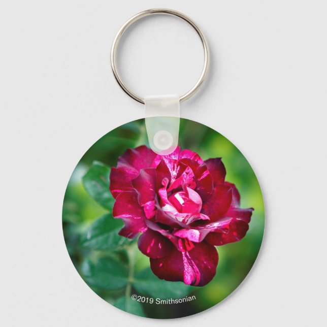 Purple Tiger Rose Key Ring (Front)