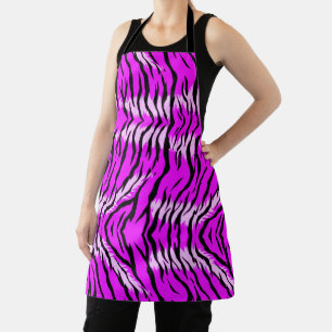 Purple Tiger Skin Pattern Design  Apron