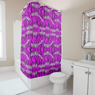 Purple Tiger Skin Pattern Design  Shower Curtain