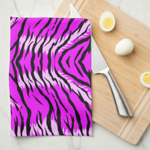 Purple Tiger Skin Pattern Design  Tea Towel