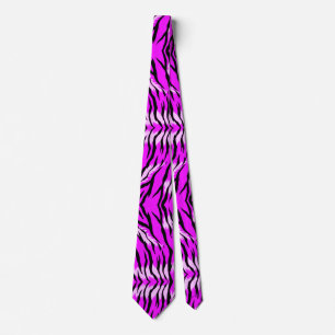 Purple Tiger Skin Pattern Design Tie