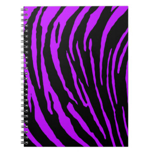 Purple Tiger Stripes Spiral Notebook