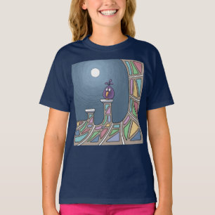 Purple Tiki Bird with full moon T-Shirt