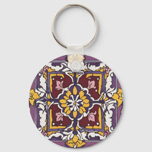Purple Tile Key Ring