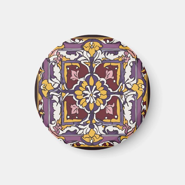 Purple Tile  Magnet (Front)