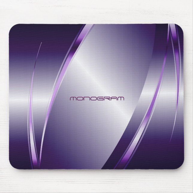 Purple Tint  Metallic Look-Stainless Steel Pattern Mouse Pad (Front)