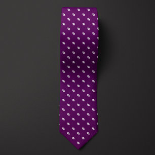 Purple Tiny Footballs Tie