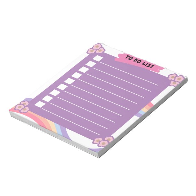Purple To do list Notepad (Rotated)