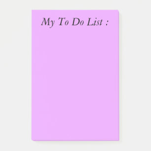 Purple To Do List Post-it Notes