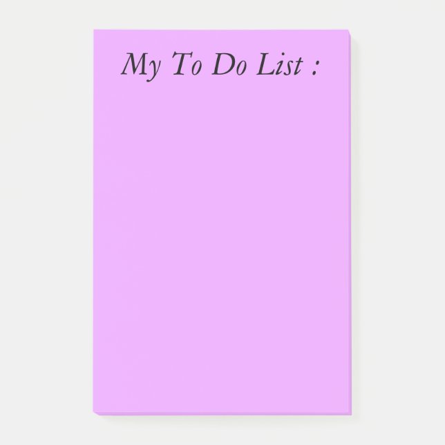 Purple To Do List Post-it Post-it Notes (Front)