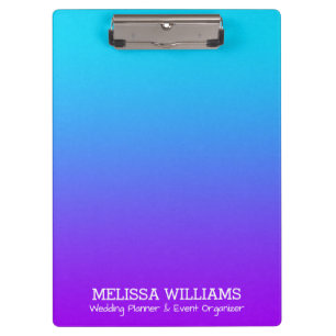 Purple To Turquoise Blue Gradient Clipboard