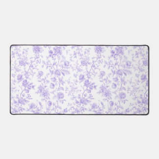 Purple Toile Desk Mat