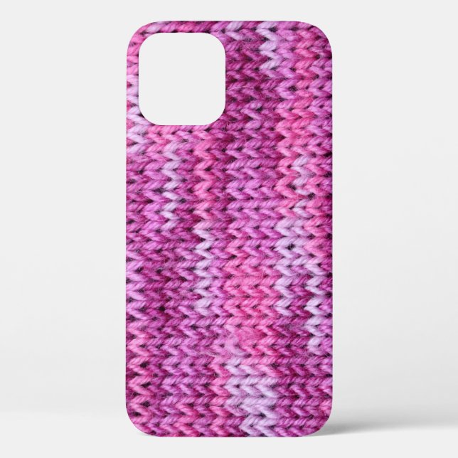 Purple Tones Knitted Fabric Texture Case-Mate iPhone Case (Back)