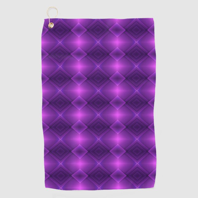 Purple towel featuring a symmetrical pattern  (Front)