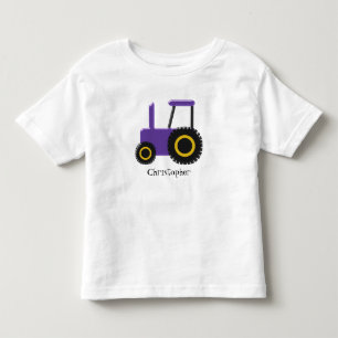 Purple Tractor Just Add Name Toddler T-Shirt