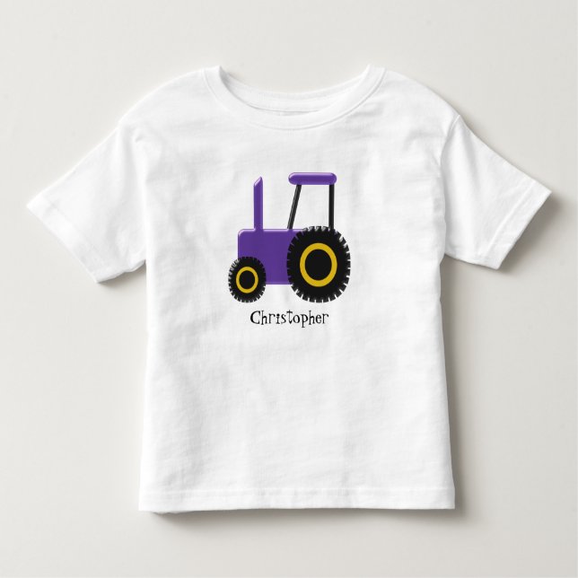 Purple Tractor Toddler T-Shirt (Front)