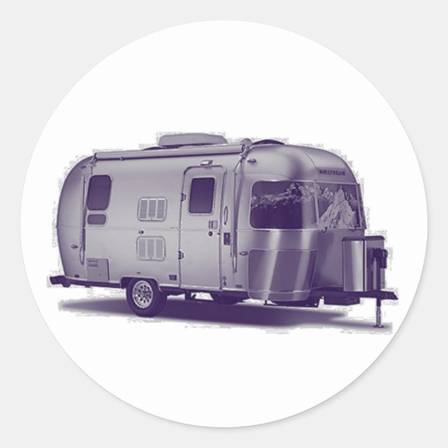 Purple Trailer Classic Round Sticker (Front)