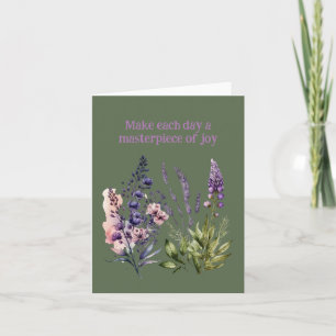 Purple Tranquil: Serene Floral Relaxation Healing Card