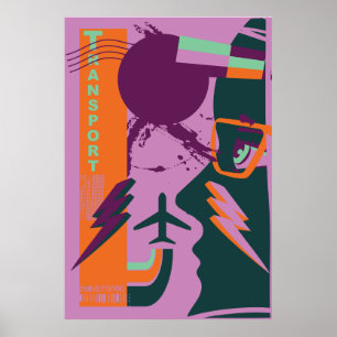 Purple transport poster