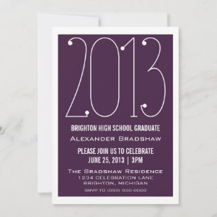 Purple Trendy 2013 Graduation Invitation