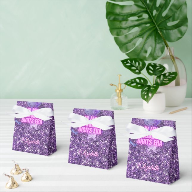 Purple Trendy In My Double Digits Era Birthday Favour Box (Multiple)