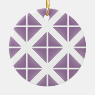 Purple Trendy Triangle Pattern Ceramic Tree Decoration