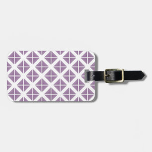 Purple Trendy Triangle Pattern Luggage Tag